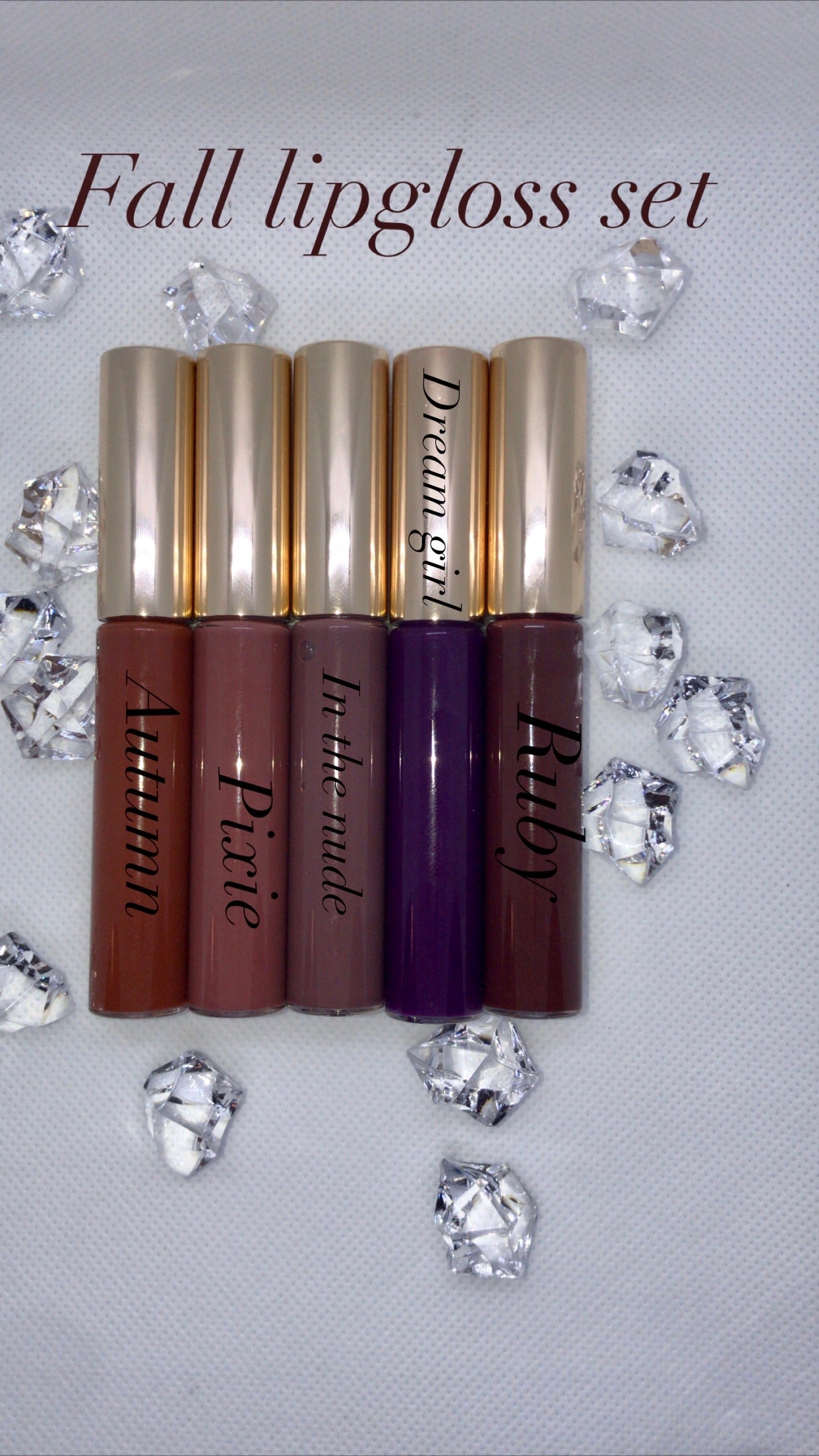 Fall lipgloss set( 5 tubes )